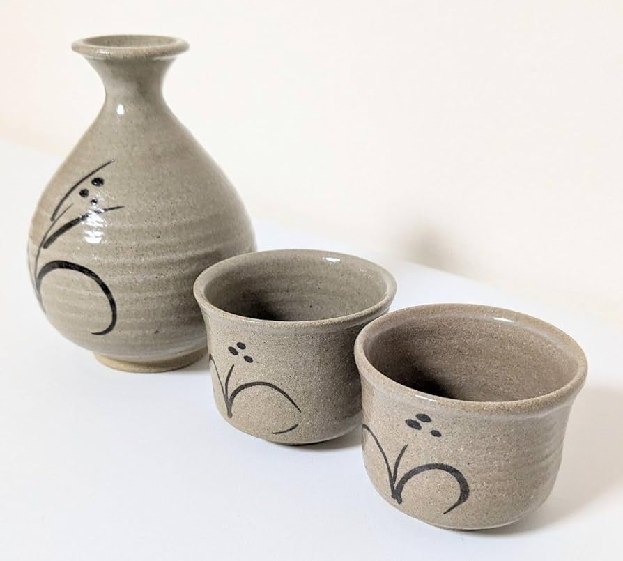Amazon | 唐津焼 中の辻窯 賢治作 絵唐津 酒呑杯 酒呑 徳利 お
